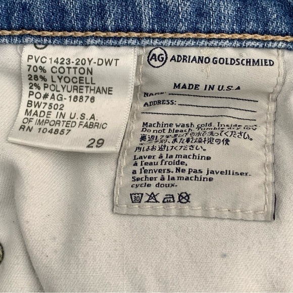 AG Adriano Goldschmied Daisy Super Low-Rise Short in light wash size 29 - Picture 13 of 13